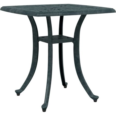 Table de jardin vert 53x53x53 aluminium coulé (1/5)
