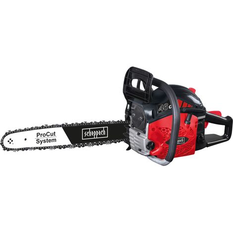 [JAMAIS UTILISÉ] Scheppach Tronçonneuse thermique CSH46 - moteur 2 temps - 46 cm³ - longueur guide-chaîne ProCut 45 cm - coupe max Ø 43 cm - réservoir 0,55L