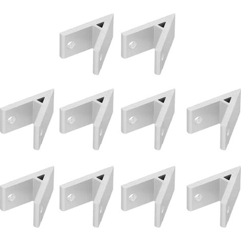 Lot de 10 équerres d'angle en aluminium, connecteurs de profilés industriels 20/30/40/45/50/60 et 30x30-45° (1/5)