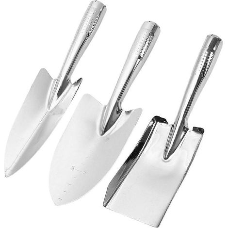 Truelle de jardinage manuelle en acier inoxydable pour le désherbage (lot de 3) (1/5)