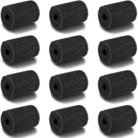 Lot de 12 brosses de remplacement pour tuyau de piscine, eponges haute densite pour prefiltre d'aspiration, pieces detachees compatibles avec les nettoyeurs de piscine (1/5)