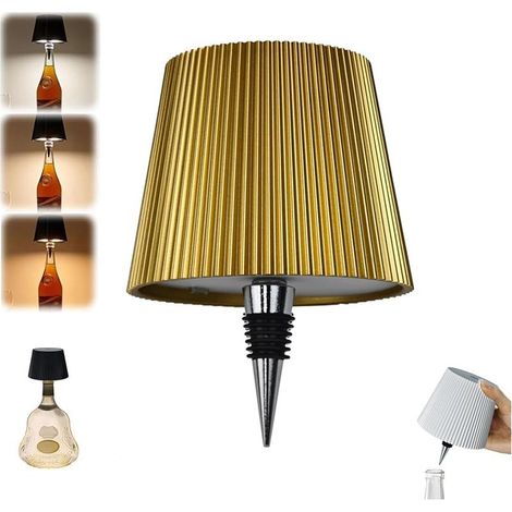 Lampe à poser tactile sans fil rechargeable 1200mAh – Lampe LED décorative moderne – Pour bar et restaurant – Couleur or (1/5)