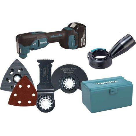 Makita - 18V Akku-Oszillations-Multischleifer, mit Zubehör, ohne Akku und Ladegerät DTM53ZX1 (1/5)