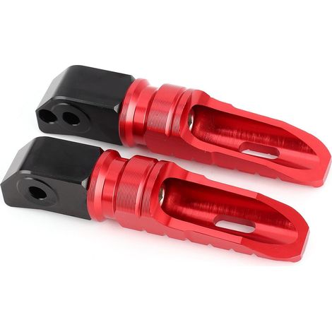 Contrôle des Repose-pieds Arrière Moto CB125R, CB250R, CB300R, CBR250RR – Accessoires de Remplacement de Chaussures en Aluminium (rouge)