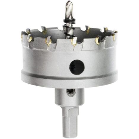 royaluxe -Foret de Scie Cloche en Métal, Coupeur de Trou de Dents en Carbure de Tungstène pour Tôle D'acier Inoxydable, Métal, Alliage, Fer, Bois (70mm) (1/4)