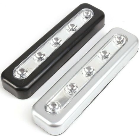 Barre lumineuse LED à pousser Lumière LED autocollante,Lumière LED à piles,Super lumineuse,Lumière à piles à coller pour intérieur et extérieur, placards, lumière tactile sous comptoir [Classe énergét (1/5)