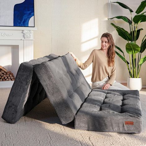 2-Seater Folding Mattress, Thickness 15 cm, Folding Mattress for Futon Convertible Sofa Bed Portable Guest Mattress 135 x 195 cm (1/5)
