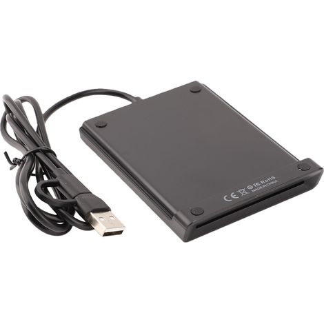 Lecteur NFC à contact 2 en 1 pour carte à puce USB avec câble de 95 cm pour utilisation mobile (1/4)