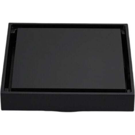 Black recessed floor drain