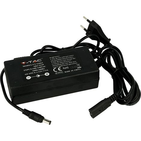 Trasformatore Alimentatore CV 12V 5A 60W Con Spina da Presa Casa AC220V a DC 12V SKU-3239 (1/2)
