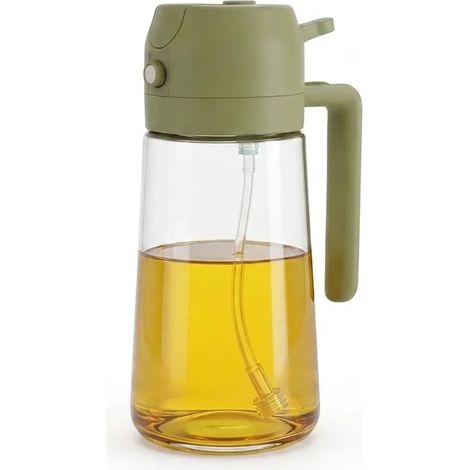 vaporisateur d'huile en verre, vaporisateur de vinaigre, flacon pulvérisateur d'huile, flacon pulvérisateur vert olive (1/5)