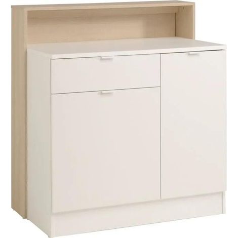 Parisot Multifunktionsmöbel Eiche Hell Weiß 103,5x59x115 cm