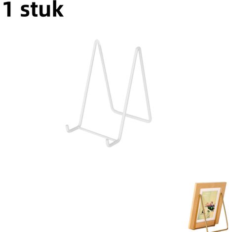 Support de bureau en fer blanc pour cadres photo et objets décoratifs plats
