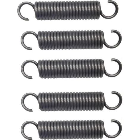5 Pièces - Ressort De Traction - Acier Spring - Crochets Intégrés Pour Mécanisme De Porte Et Portail - Gris - 60x10mm (1/5)
