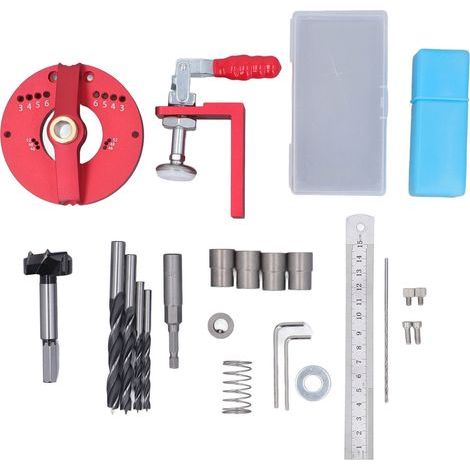 Multifunctional Jig for 35mm Hammer-in Hinges, Log Tenon, Aluminum Alloy (1/5)