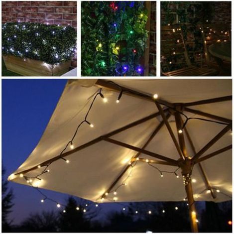 Guirlande Lumineuse Solaire 22m 200LED Guirlande Guinguette Solaire Exterieure Étanche Décoration Lumière-Blanc chaud (1/4)