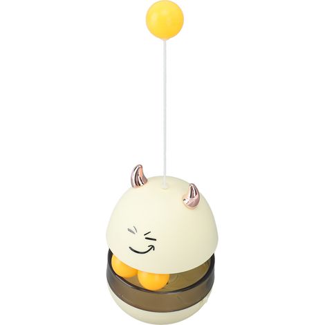 Futterball für Katzen, interaktiver Futterball für Hunde und andere Haustiere, gelb. (1/5)