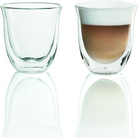 Delonghi Juego de 2 Tazas Cappuccino Transparentes 19 cl (1/3)