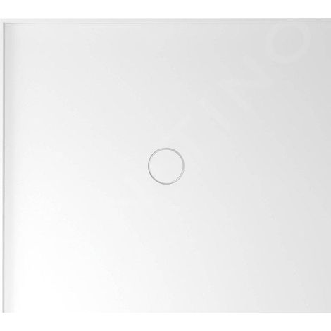 Receveur de douche rectangulaire en marbre de culture MIRAI, 90x80x1,8cm, gauche, blanc (1/5)