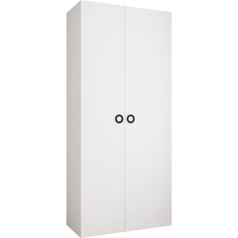 Armario Hartford 540, Blanco, 246x110x52cm, Puertas de armario: Con bisagras, Número de estantes: 0