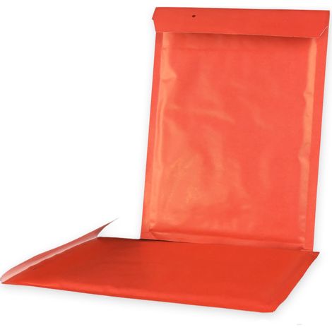 Lot de 100 Enveloppes à bulles ECO D/4 ROUGES format 180x260 mm