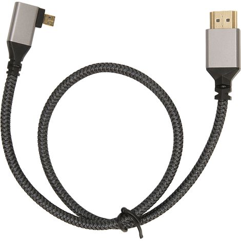 Câble Micro HDMI vers HDMI 4K 60Hz 18Gbps, Angle Droit 0.5M, Haute Vitesse (1/5)