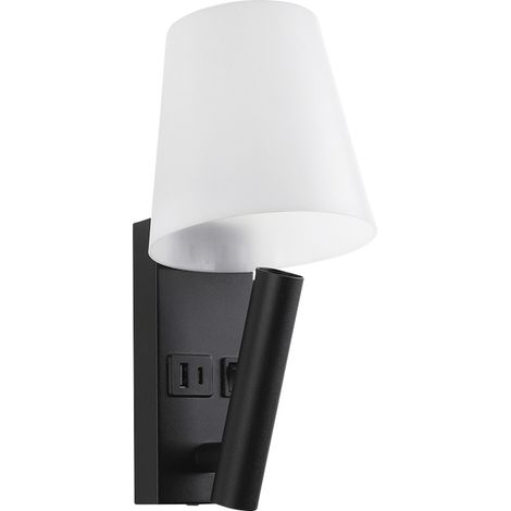 V-TAC VT-88062 240016 Wand-Nachttischlampe  EEK: G (A - G) 2 W  Schwarz