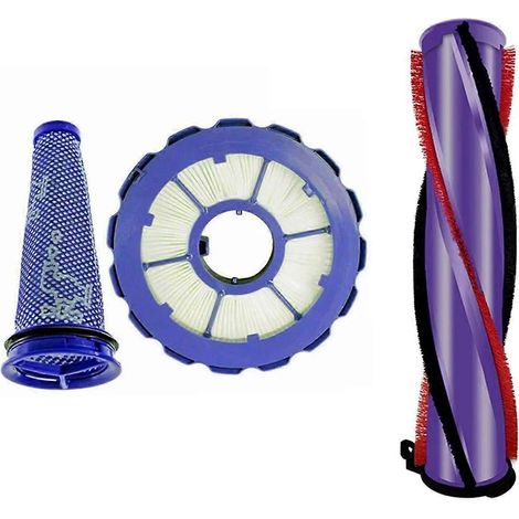 Brosse rotative principale et ensemble de filtres pré et post pour aspirateur (voir illustration) (1/5)
