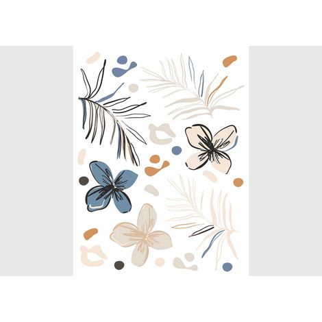 Stickers - Graphiques Vectoriels Floraux - 1 planche 65 x 85 cm (1/5)