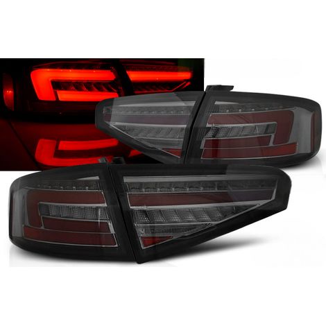 Paire de feux arriere Audi A4 B8 de 2012 a 2015 berline FULL LED fume (1/4)