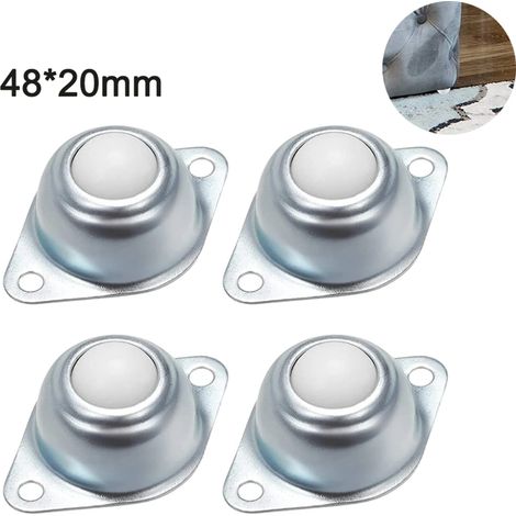 8 rotelle a sfera, rotelle per mobili, cuscinetti a rulli in nylon, cuscinetti a rulli di trasferimento, fori di montaggio (1/3)