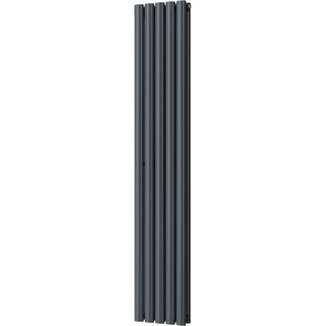 Omeara - Anthracite Vertical Radiator H1600mm x W290mm Double Panel