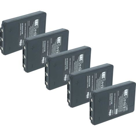 vhbw 5x Batterie compatible avec Autec LK NEO opérateur télécommande industrielle (500mAh, 3,6V, NiMH)