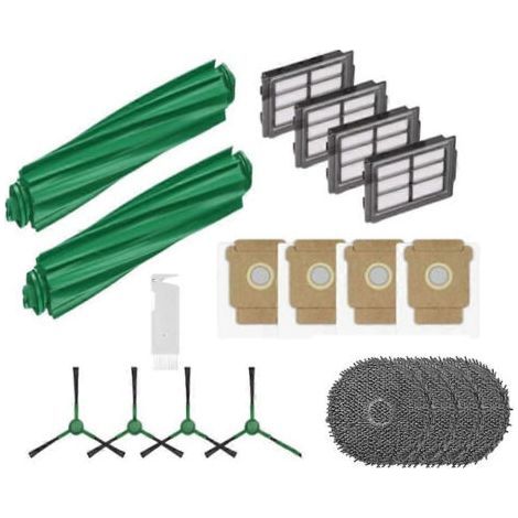 19-teiliges LAN-Set für iRobot Roomba Plus 505 Combo/405 Combo Staubsauger: Hauptbürste, Filter, Reinigungspad und Staubbeutel (1/5)