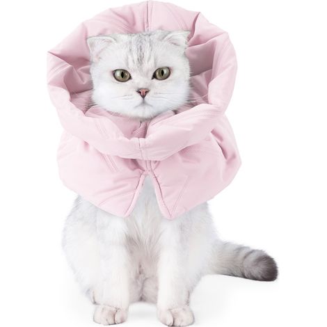 Collier Chat - Coton Doux Anti-Léchage - Pour Post-Stérilisation Et Blessures - Réglable Lavable (1/5)