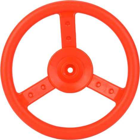 Volante giocattolo in plastica rossa di piccole dimensioni per aree gioco all'aperto - Accessorio per altalena (1/4)