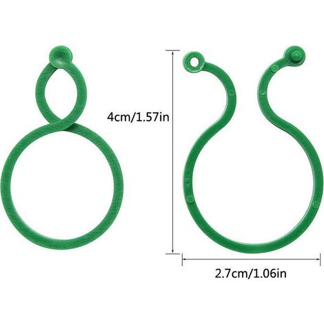 Support à anneaux de fixation pour plantes grimpantes de jardin (taille S/L), support pour tomates, outil de jardinage, 10 à 50 pièces, accessoires de décoration de jardin (1/5)