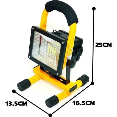 Tragbarer LED-Projektor, wiederaufladbar, 30 W, 3 Beleuchtungsmodi, leicht und multifunktional, für Outdoor- und Indoor-Aktivitäten (1/4)