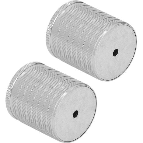 Lot de 2 rehausseurs de pieds de table, canapé, chaise, meubles, hauteur réglable de 43 à 75 mm, gris sidéral (1/5)