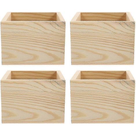 Set mit 4 Aufbewahrungsboxen aus Naturholz für Schmuck und Wohnaccessoires (1/5)
