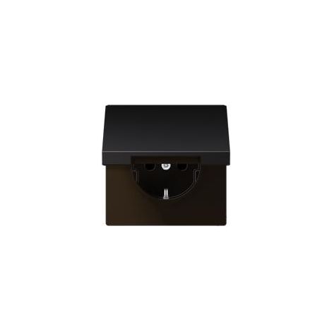 Jung Presa SCHUKO®, 16 A 250 V , coperchio a cerniera, alluminio verniciato, Serie LS, dark AL 1520 KL D