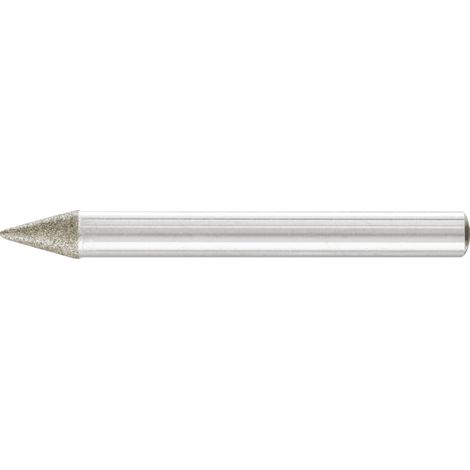 PFERD TOOLS Diamant-Schleifstift Spitzkegel Ø6x30° SchaftØ6 mm D126 (mit.) zum Anfasen/Entgraten/Senken (1/2)