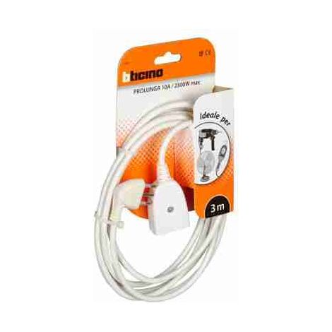 BTI2536B Prolunga domestica 2P+T 3m - bianco