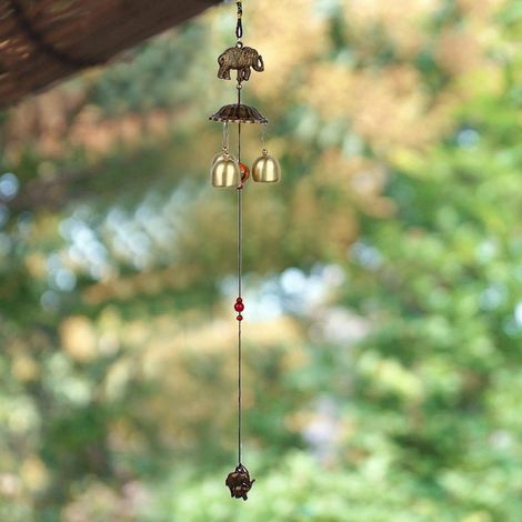 Carillon éolien en métal en forme d'animal, décoration pour la maison et le jardin (02) (1/5)
