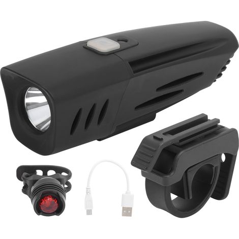 Phare de Vélo Avant Arrière LED Étanche USB Rechargeable Lumière Frontale pour Cyclisme (1/5)