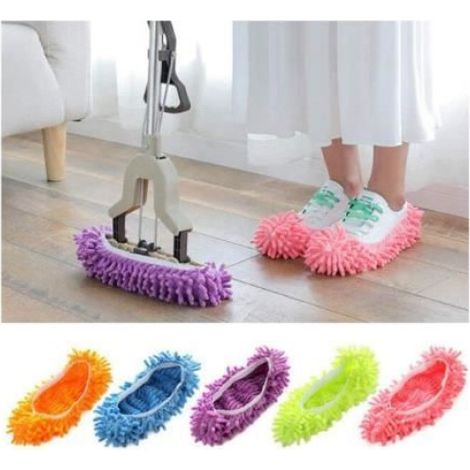 Chaussons De Nettoyage - Microfibre - Pour Sol Fenetre Salle De Bain Cuisine - 5 Paires (1/4)