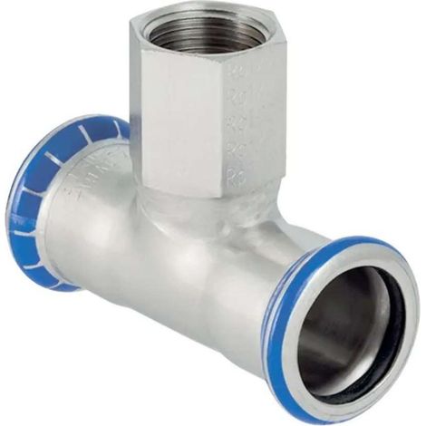 Geberit Mapress acier inoxydable Té avec filetage intérieur, DN 40 / 25 / 40, dø 42 mm, 31318 (1/2)