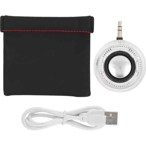 Haut-parleur portable mini pour téléphone avec connexion directe (Blanc) (1/5)