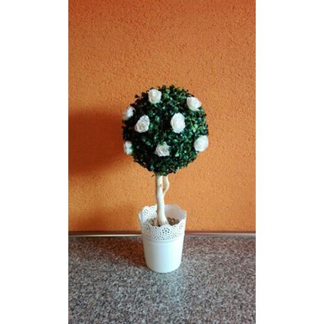 Lot de 50 têtes de roses artificielles en tissu de soie, petits boutons de roses, accessoires de loisirs créatifs, petits boutons de roses thé, blancs (1/5)