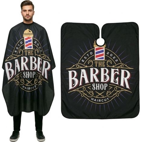 Capa de barbero para un salón grande, cortes de pelo, 140x150 cm (1/5)